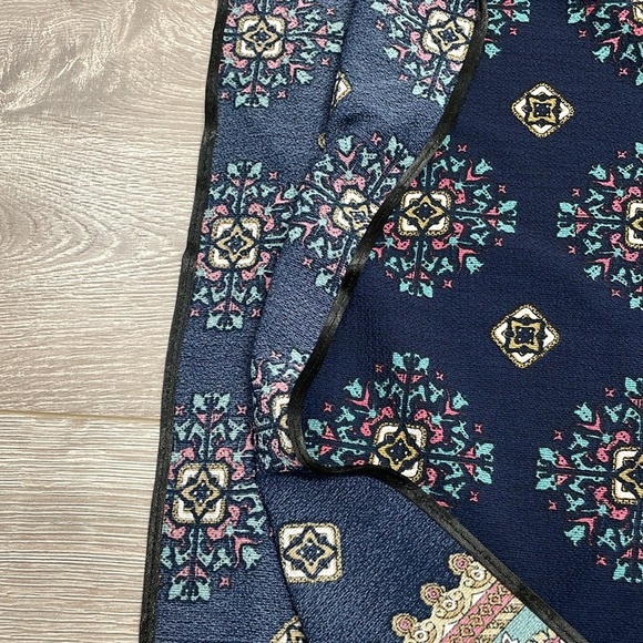 Melrose And Market Navy Blue Print Open Front Kimono One Size - Picture 14 of 16